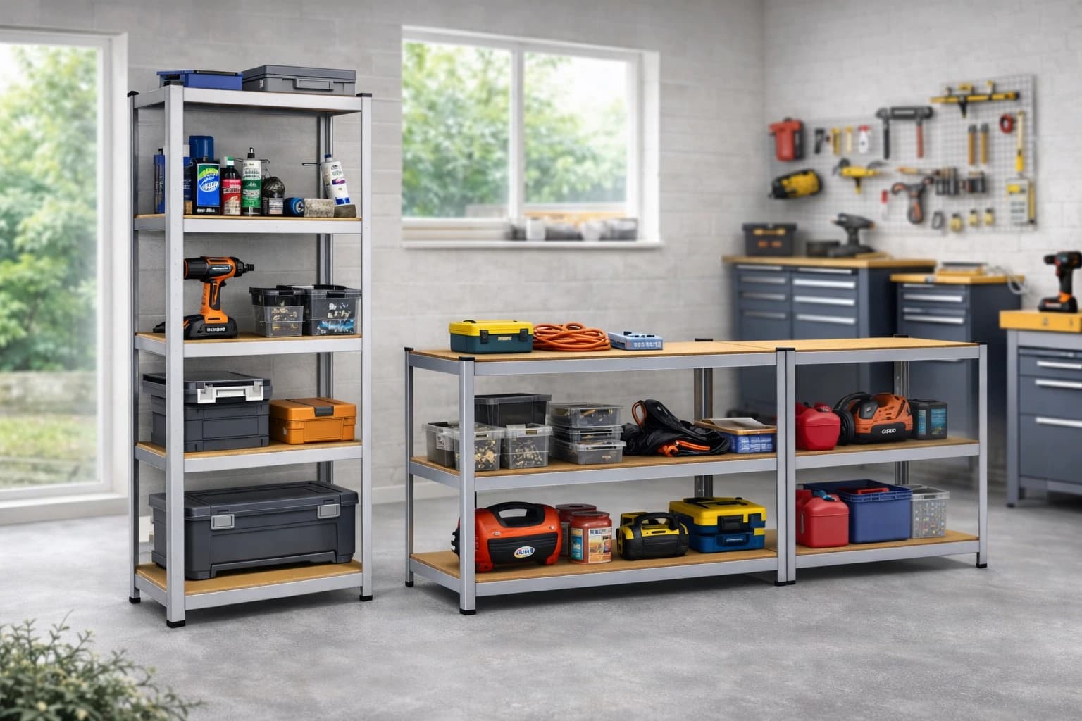 Metalna polica TitanShelf 1500x700x300 3