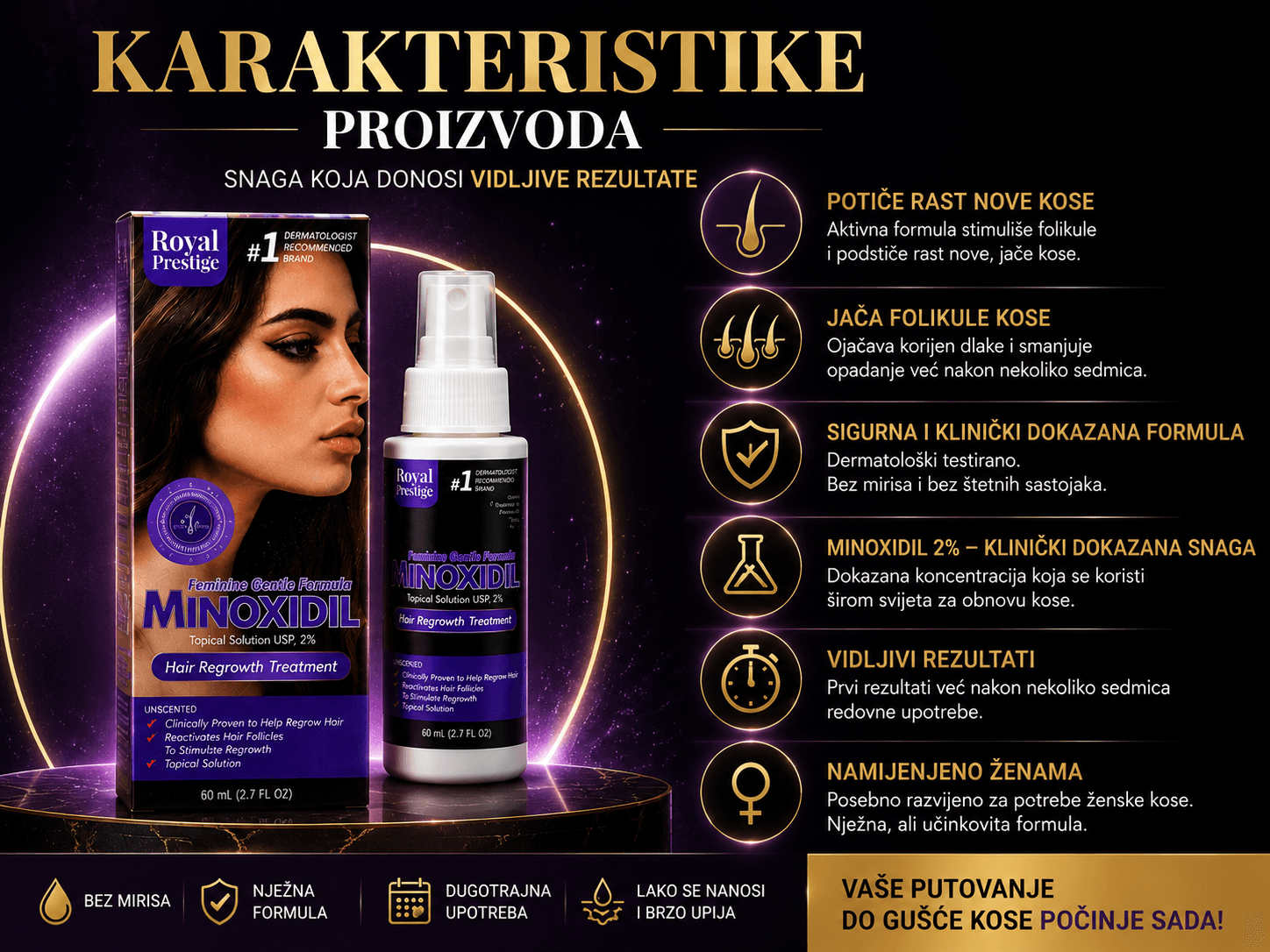 Ženski preparat za rast kose 2