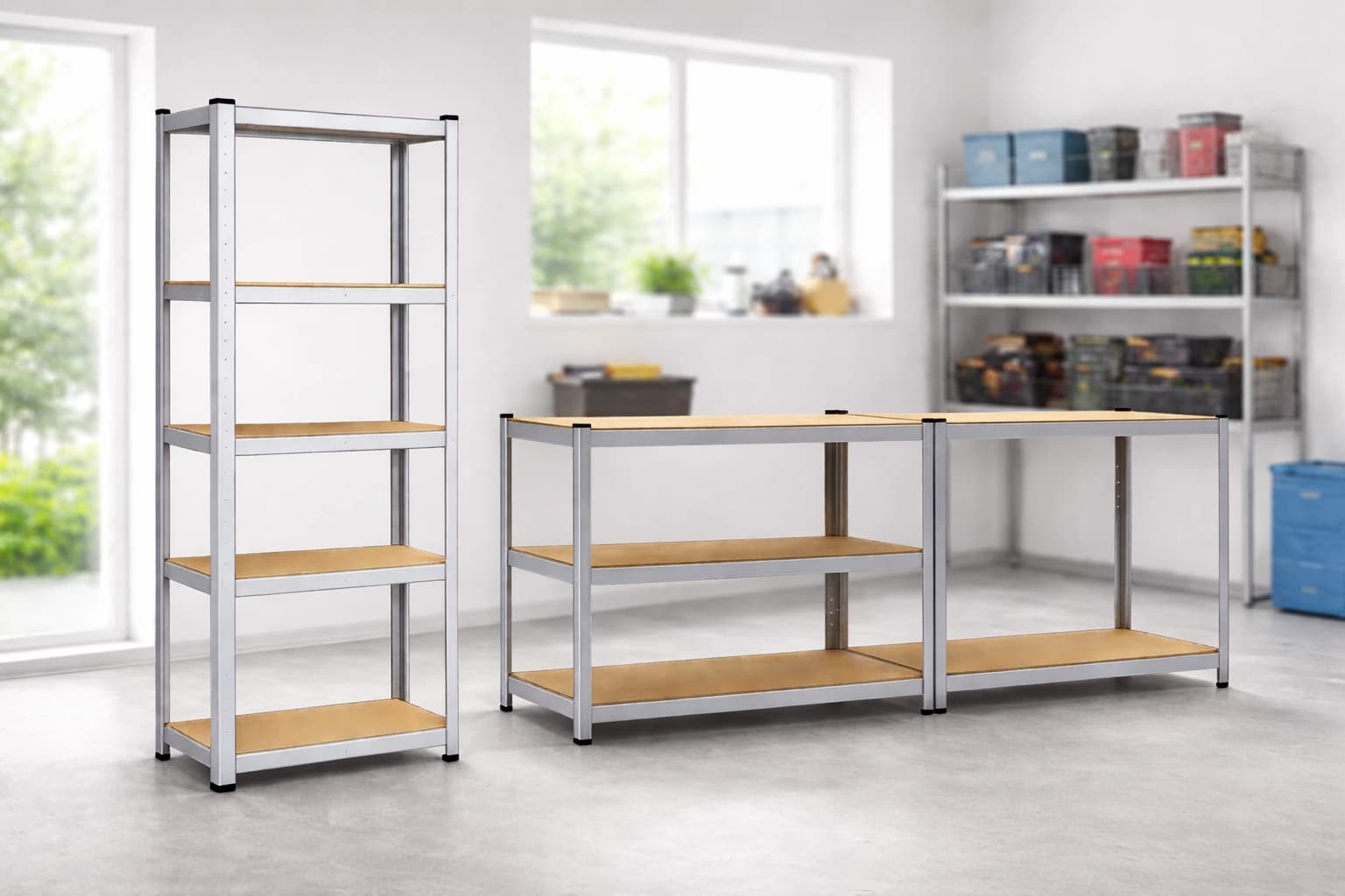 Metalna polica TitanShelf 1500x700x300 2