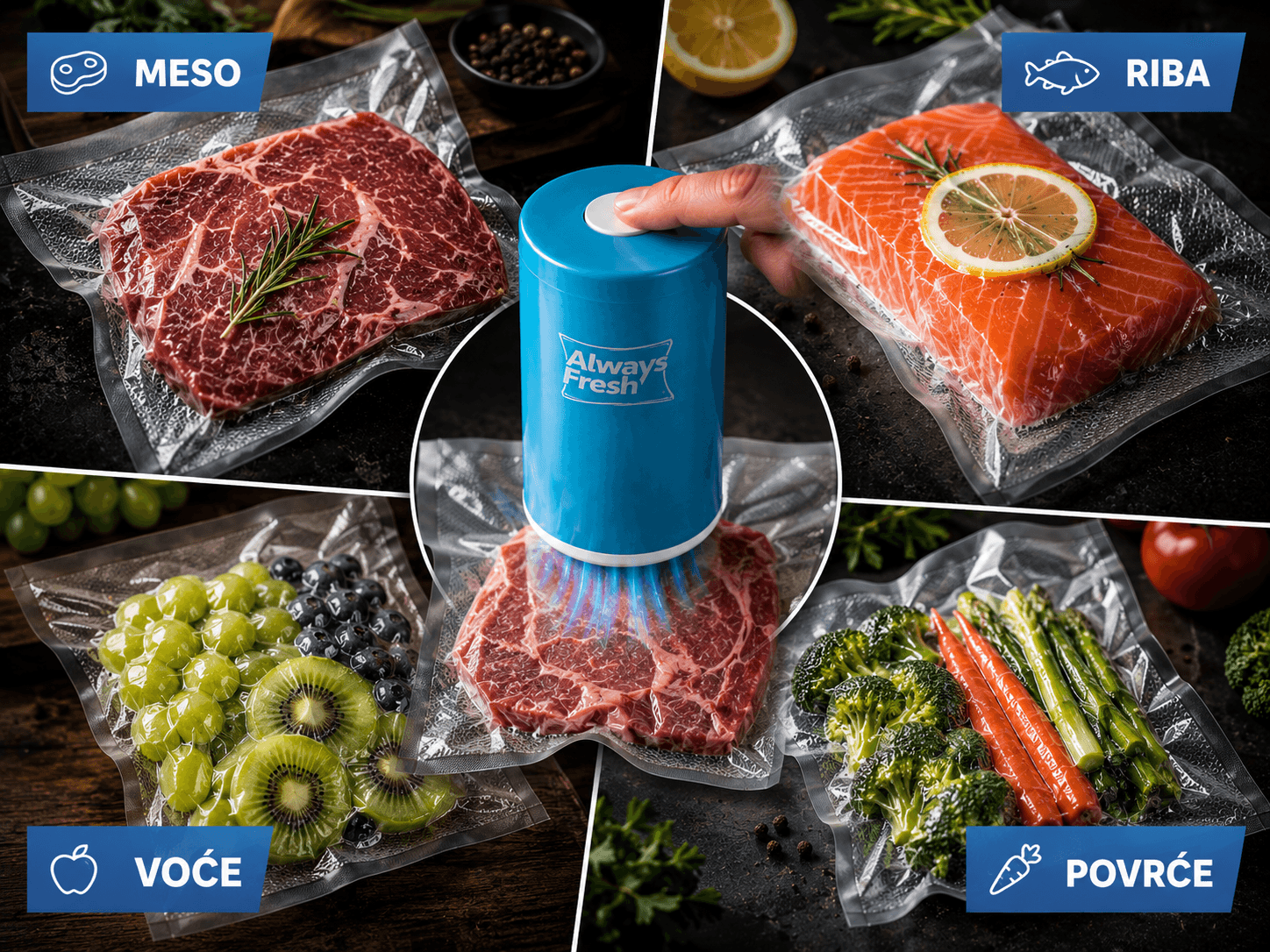 Bežični vakuum sealer za hranu (8-dijelni set) 4