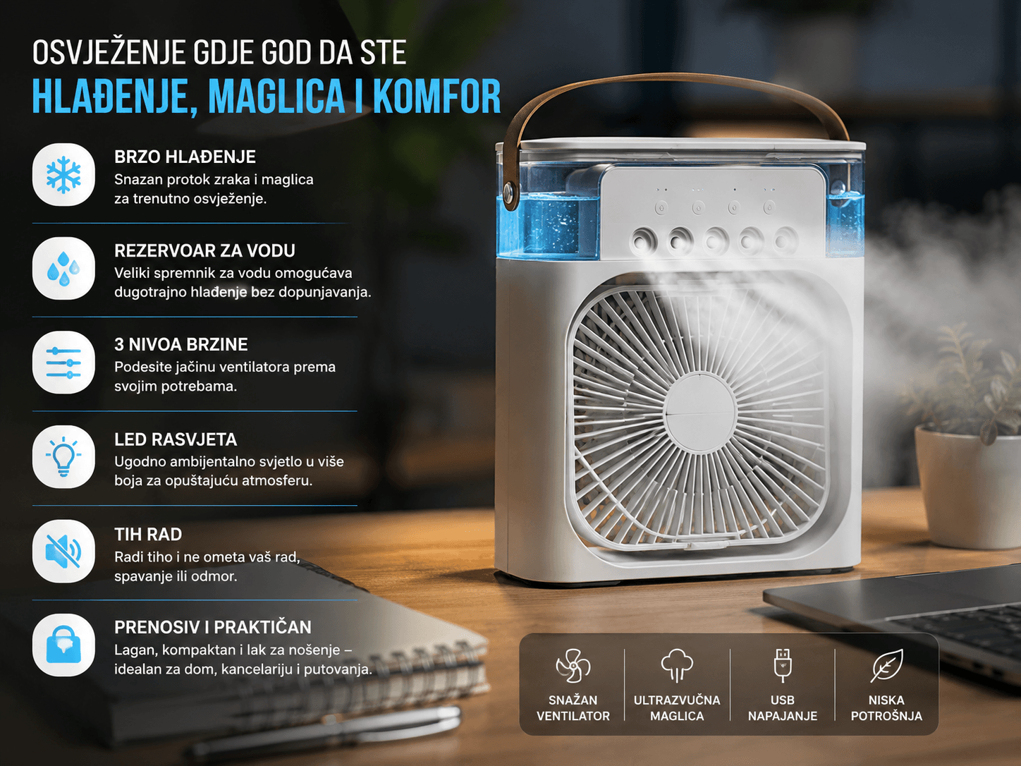 Mini Prenosivi Ventilator 2
