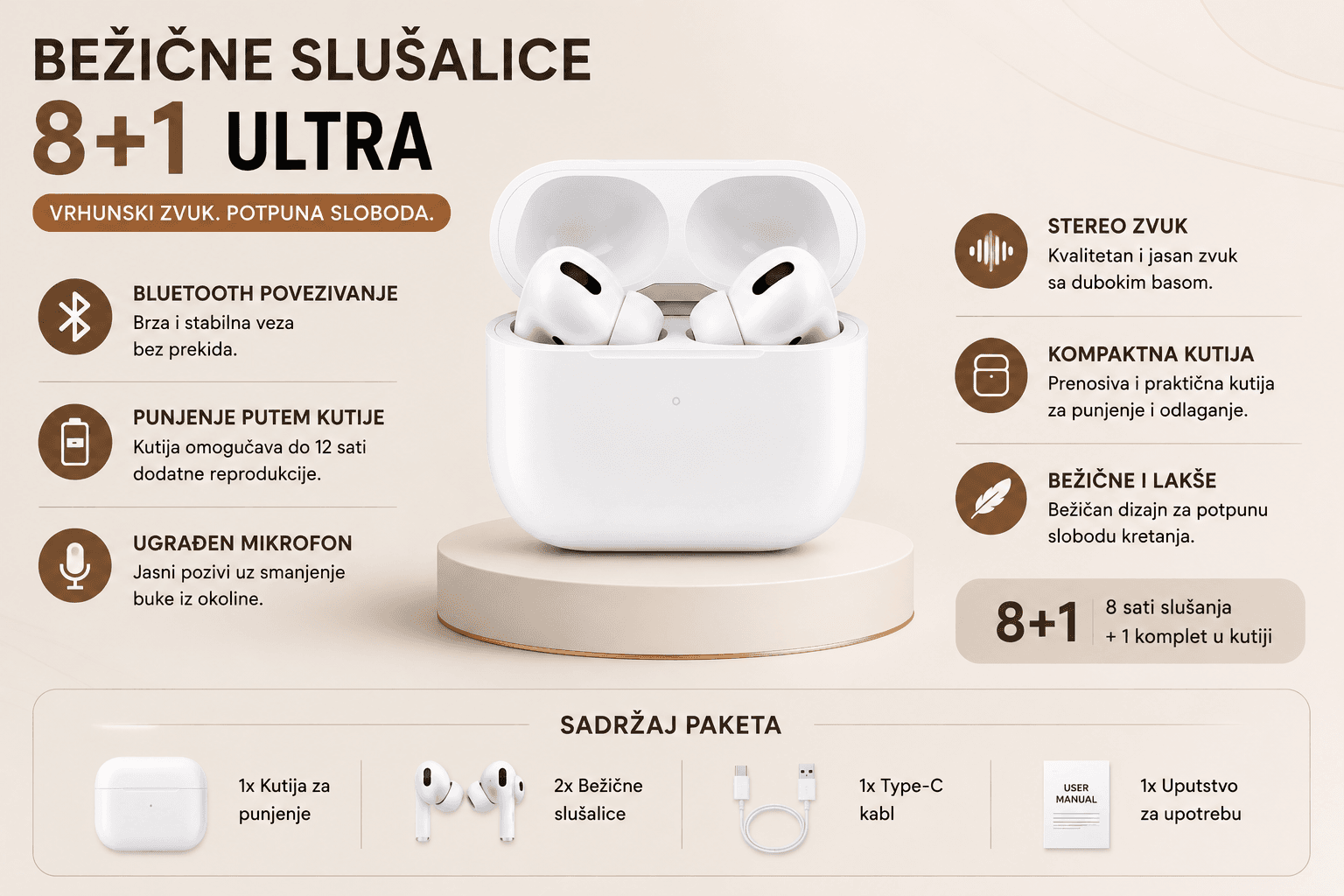 USE Ultra 19 Pametni Sat + Slušalice 3