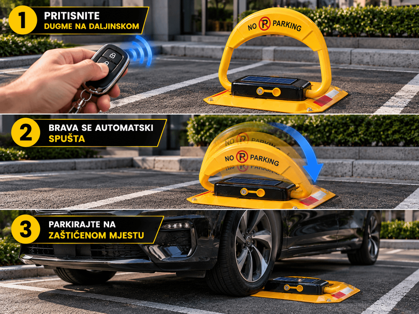 Automatska/motorizovana brava za parking mjesto sa daljinskim upravljačem 2