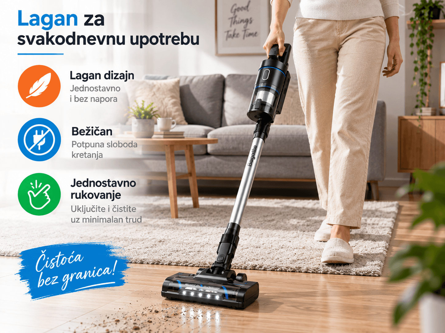 3-u-1 Bežični Štapni Usisivač 5